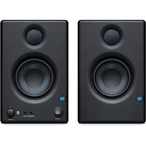  PreSonus Eris E3.5 BT-3.5-Inch Near Field Studio Monitors with Bluetooth 50W Power (25 W/Side) Class AB Amplification with EMB Professional Wireless Headphone Bundle