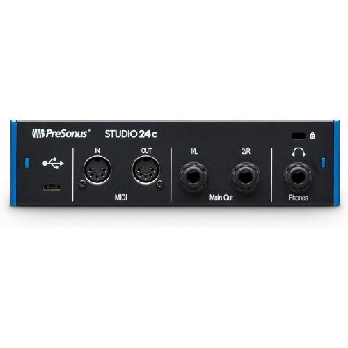  PreSonus Studio 24c 2x2, 192 kHz, USB Audio Interface with Studio One Artist and Ableton Live Lite DAW Recording Software