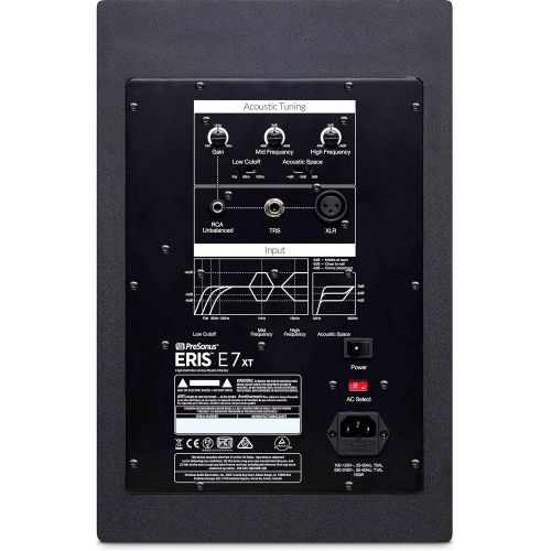  PreSonus Eris E7 XT 2-Way 6.5 NearField Studio Monitor Bundle (Pair) with Gearlux XLR Cables, Isolation Pads, 1/4 TRS Cables, and Austin Bazaar Polishing Cloth