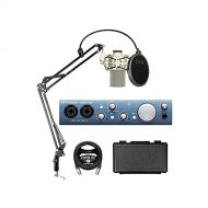 PreSonus AudioBox iTwo 2x2 USB/iOS Audio Interface for Windows, iOS Bundle with Studio One Artist, MXL 990 Cardioid Condenser Microphone, Blucoil Boom Arm Plus Pop Filter and 10-FT
