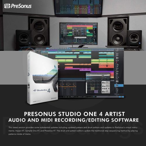  PreSonus Studio 68C 6-in 6-out USB-C Audio/MIDI Interface + SR360 Over-Ear Dynamic Stereo Headphones, Xpix Condenser Microphone, Xpix 6” Mic Stand, Xpix Pop Screen Filter & Cables