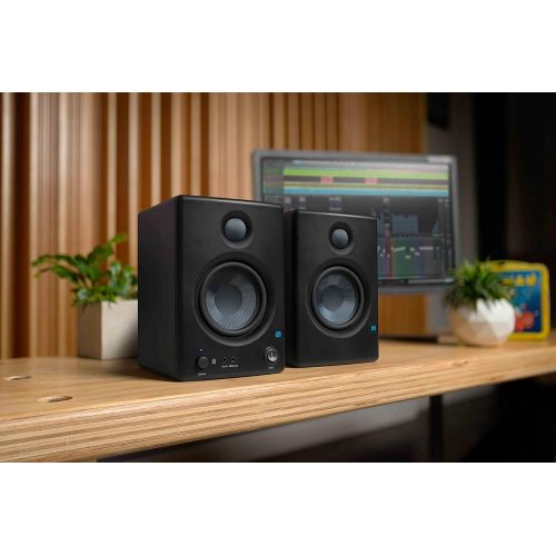  PreSonus Eris E4.5 Bluetooth 4.5 Active Media Reference Monitors with Bundle (Pair) with Gearlux XLR Cables, Isolation Pads, 1/4 TRS Cables, and Austin Bazaar Polishing Cloth