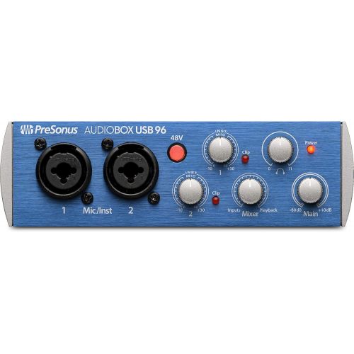  PreSonus AudioBox USB 96 2x2 USB Audio Interface with Studio One Artist and Ableton Live Lite DAW Recording Software