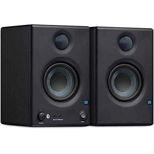  PreSonus Pair ERIS E4.5 BT 4.5 Active Bluetooth Media Reference Monitors with Stereo Cable Kit and 2x TS/TS Instrument Cables - Wireless Streaming Sound from a Smartphone, Tablet,