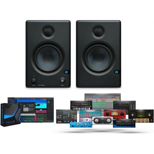  PreSonus Eris E4.5 HD 2-Way 4.5 Active Studio Monitors - Bundle With PreSonus Temblor T8 8 Active Studio Subwoofer