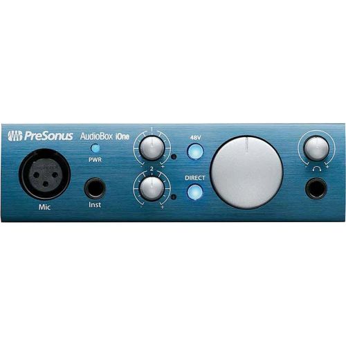  PreSonus Eris E3.5 3.5 2-Way 25W Nearfield Monitors (Pair) with PreSonus AudioBox iOne Recording Interface, (2) Isolation Pad & 5 TRS Audio Cable Bundle