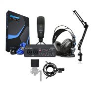 PreSonus AudioBox 96 Interface 25th Anniversary with PreSonus Microphone, Microphone Stand, Pop Filter and Shock Mount Bundle (4 Items)