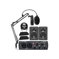 PreSonus AudioBox USB 96 25th Anniversary Audio Interface Bundle with Audio-Technica AT2020 Microphone, MediaOne M30 Monitors, Blucoil Boom Arm Plus Pop Filter, 2x Isolation Pads,