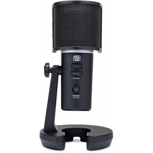  PreSonus Revelator USB-C Compatible Microphone w/ StudioLive Voice Effects Bundle with Knox Gear Pop Filter for Recording & Streaming Microphones (2 Items)