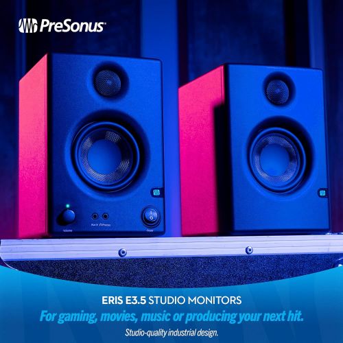  PreSonus Studio 24c 2x2, 192 kHz, USB-C Audio Interface, 2 Mic Pres-2 Line Outs & PreSonus Eris E3.5-3.5 Near Field Studio Monitor (Pair) (E3.5)