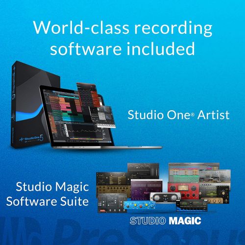  PreSonus Studio 24c 2x2, 192 kHz, USB-C Audio Interface, 2 Mic Pres-2 Line Outs & PreSonus Eris E3.5-3.5 Near Field Studio Monitor (Pair) (E3.5)