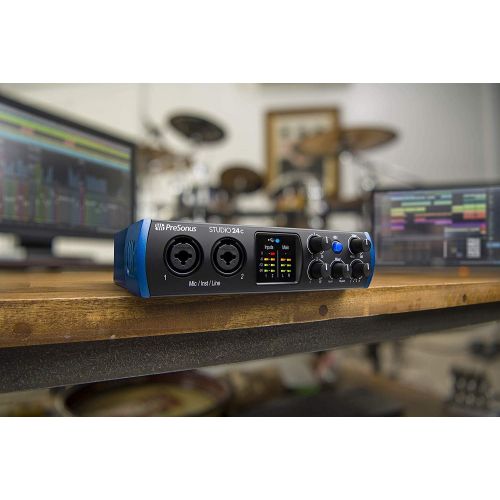  PreSonus Studio 24c 2x2 USB Type-C Audio/MIDI Interface Studio Bundle with Studio One Artist Software Pack