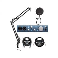 PreSonus AudioBox iTwo 2x2 USB/iOS Audio Interface for Windows, iOS Bundle with Studio One Artist, Blucoil Boom Arm Plus Pop Filter, 10-FT Balanced XLR Cable, and 10 Straight Instr