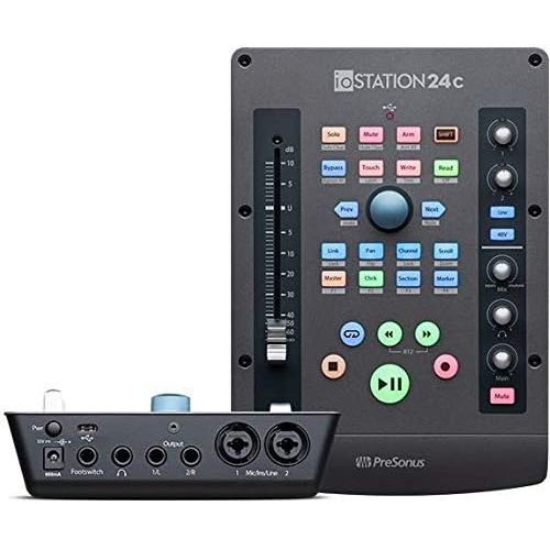  Presonus ioStation 24c: 2x2 USB-C Compatible Audio Interface with Download for Studio One Artist and Studio Magic Plug-in suite included and Production Controller with Studio Micro