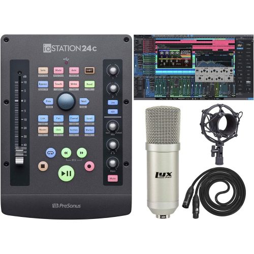  Presonus ioStation 24c: 2x2 USB-C Compatible Audio Interface with Download for Studio One Artist and Studio Magic Plug-in suite included and Production Controller with Studio Micro
