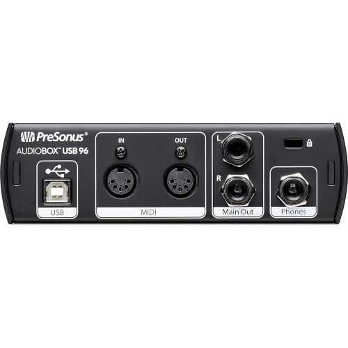  PreSonus AudioBox USB 96 Black USB Audio Interface 2-Channel 24-bit/96kHz USB 2.0 Recording with 2 Instrument/Microphone Preamps with Gravity Magnet Phone Holder and EMB XLR and 1/