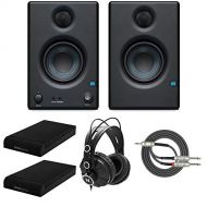 Presonus Eris-E3.5 Studio Monitors (Pair) with Full-Sized Headphones, Isolation Pads and Breakout Cable