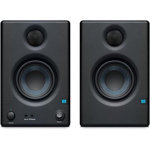  Presonus Eris-E3.5 Studio Monitors (Pair) with Full-Sized Headphones, Isolation Pads and Breakout Cable