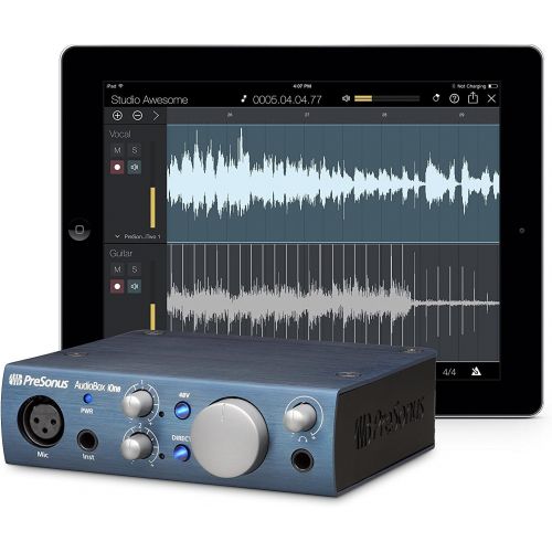  PreSonus AudioBox Ione 2x2 Audio Recording Interface for USB/iPad and iOS Devices Studio Bundle with Studio One Artist Software Pack