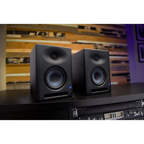  PreSonus Studio 24c 2x2 USB Type-C Audio/MIDI Interface with Eris E5 XT Pair 2-Way Studio Monitors with EBM Wave Guide Design and 1/4” Instrument Cable