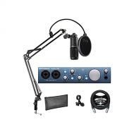 PreSonus AudioBox iTwo 2x2 USB/iOS Audio Interface for Windows, Mac and iPad Bundle with Studio One Artist, Audio-Technica AT2020 Condenser Microphone, Blucoil Boom Arm, Pop Filter