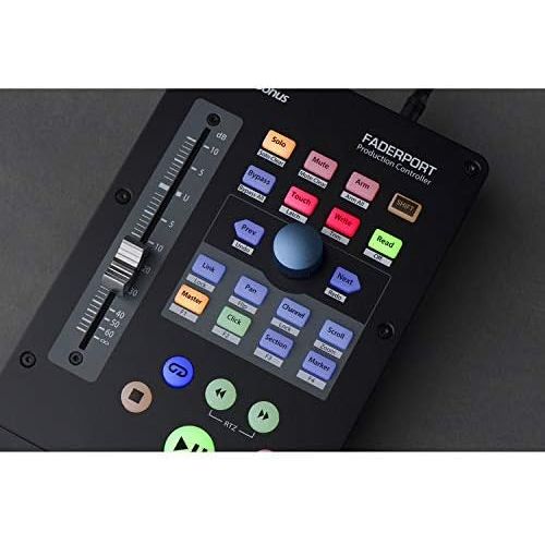  PreSonus FaderPort Single-Fader USB Control Surface (2nd Gen) with Hosa FSC-604 Footswitch, Fastener Straps (10-pck) & USB Extension Cable (10) Bundle