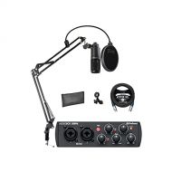 PreSonus AudioBox USB 96 Audio Interface 25th Anniversary Edition for Mac and Windows Bundle with Audio-Technica AT2020 Condenser Microphone, Blucoil Boom Arm Plus Pop Filter, and