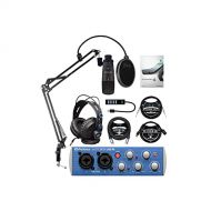 PreSonus AudioBox 96 Studio USB 2.0 Recording Bundle with Interface, Headphone, Microphone & Studio One Artist, Blucoil Boom Arm, 10 XLR & Instrument Cables, USB-A Mini Hub and 3 U