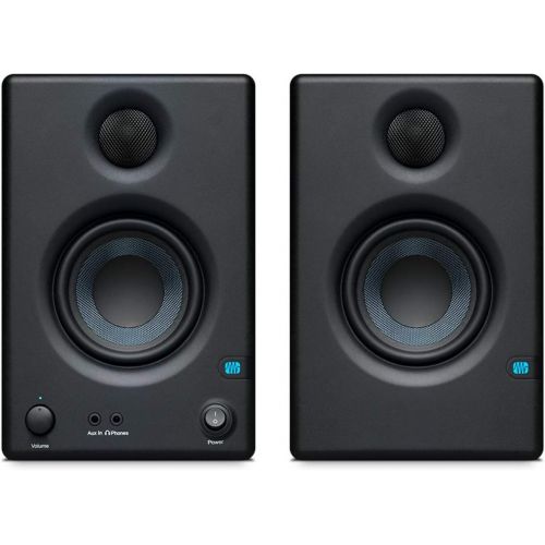  Presonus Eris E3.5 2-Way 3.5 Near Field Studio Monitor (Pair) with Knox Isolation Pads and Stereo Breakout Cable Bundle