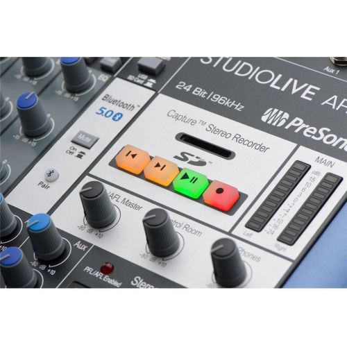  PreSonus StudioLive AR12c 14-Channel USB-C Hybrid Digital/Analog Performance Mixer, Unpowered