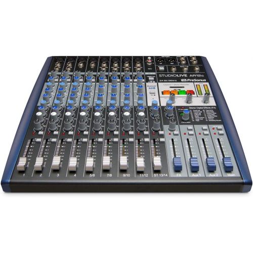  PreSonus StudioLive AR12c 14-Channel USB-C Hybrid Digital/Analog Performance Mixer, Unpowered