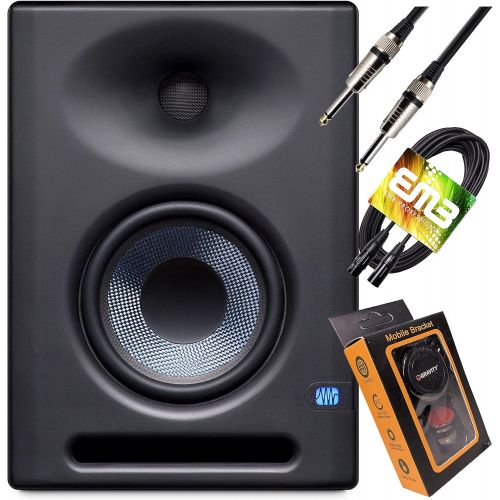  PreSonus Eris E5 XT 5 inch Powered Studio Monitor 5 Powered Studio Monitor with Woven Composite LF Driver, 1 Silk-Dome HF Driver with Gravity Phone Holder, EMB XLR and 1/4 Cable Bu