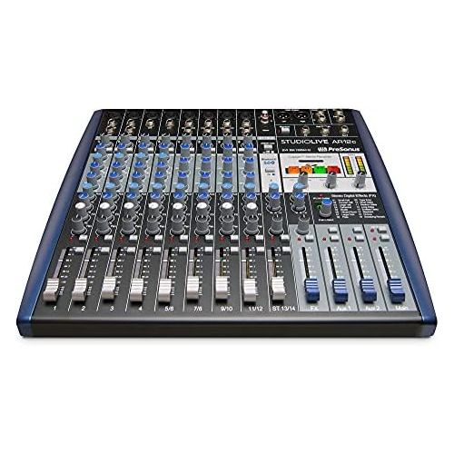  [아마존베스트]PreSonus StudioLive AR12c 14-Channel USB-C Compatible Audio Interface / Analogue Mixer / Stereo SD Recorder