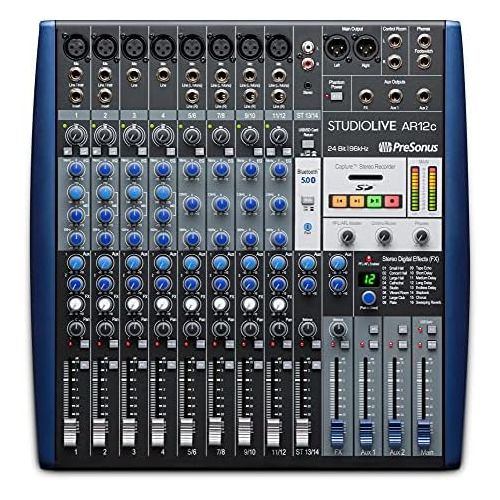  [아마존베스트]PreSonus StudioLive AR12c 14-Channel USB-C Compatible Audio Interface / Analogue Mixer / Stereo SD Recorder