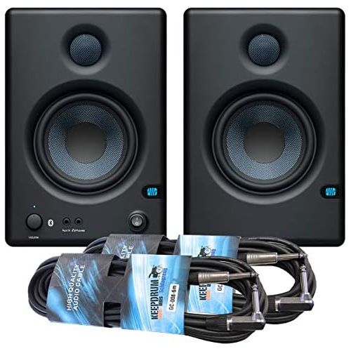  [아마존베스트]Presonus Eris E4.5 BT Studio Active Monitor Boxes with Bluetooth + 2x Keepdrum Jack Cables 6 m