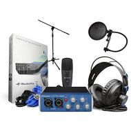 PreSonus AudioBox 96 Studio Complete Recording Bundle with Studio One 3 Artist Software and a LyxPro Mic Stand and Pop Filter