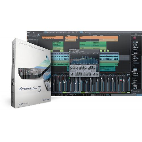  PreSonus AudioBox 96 Studio Complete Recording Bundle with Studio One 3 Artist Software and a LyxPro Mic Stand and Pop Filter