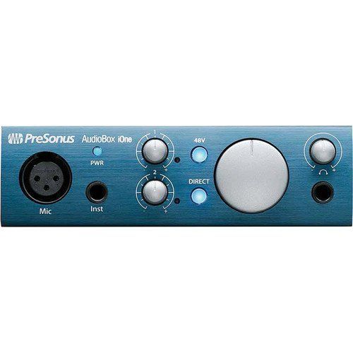  PreSonus AudioBox iOne USB 2.0 & Recording Interface with Microphone Stand, Headphone Holder, Audio Cable (10) and XLR Cable