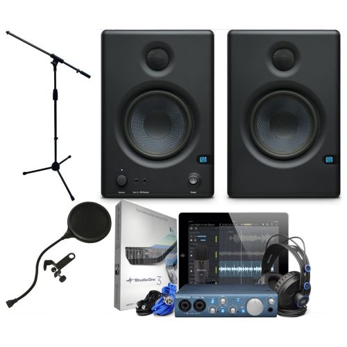  PreSonus Presonus AudioBox iTwo Studio with HD7 Headphones, M7 Mic, S1 Artist, Eris E4.5 Monitors, Pop Filter, and Mic Stand