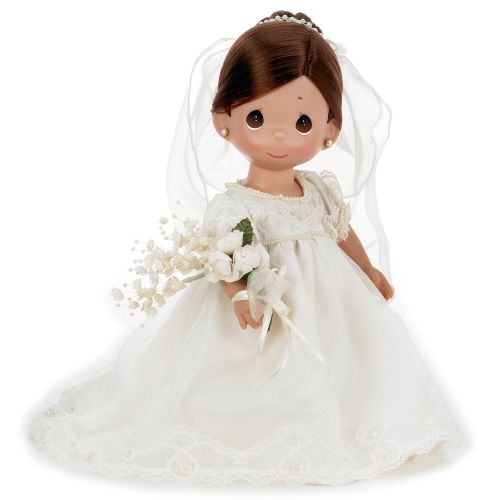  Precious Moments Dolls by The Doll Maker, Linda Rick, Enchanted Dreams Bride Brunette, 12 inch doll
