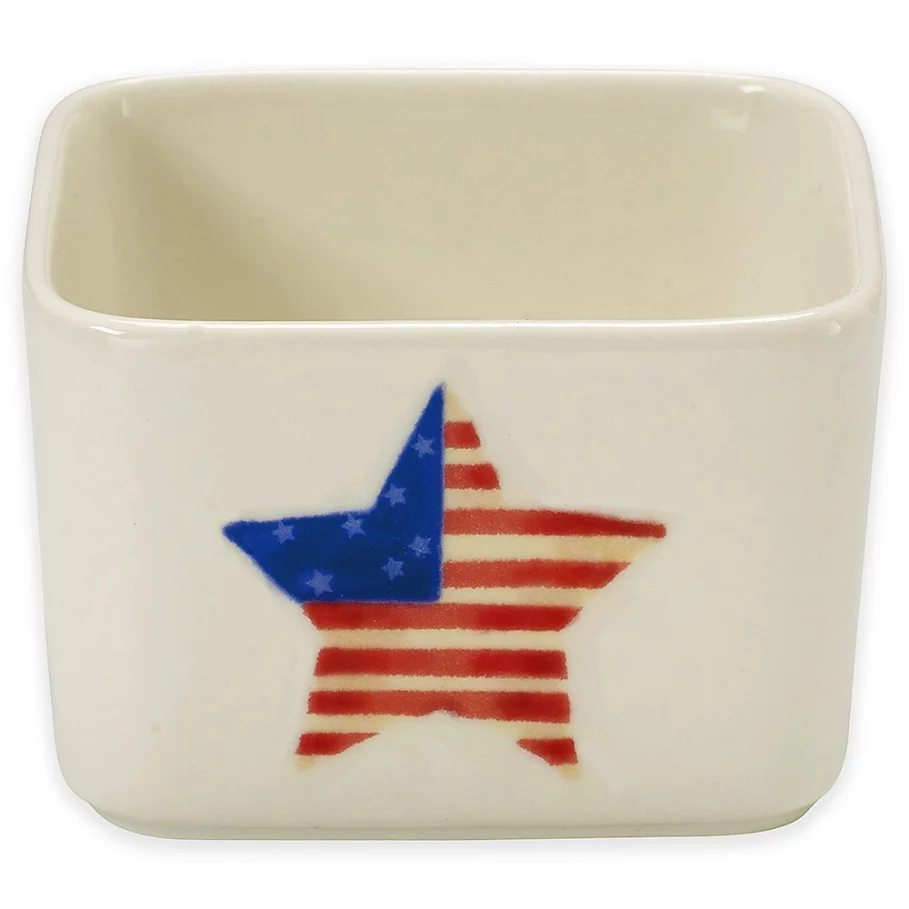  Precious Moments Patriotic Star Appetizer and Dip Serving Bowl