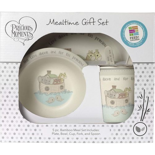  Precious Moments 182433 5 Noahs Ark Gift Mealtime Feeding Set, One Size, Multi