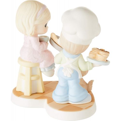  Precious Moments You Make My Heart Flip Couple Baking Pancakes With Dog Bisque Porcelain Figurine 171034