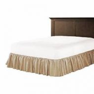 Precious Star Linen 800 Thread Count 1pc Dust Ruffle Bed Skirt Solid Expanded/Olympic Queen ( 66 x 80) Size 12 Inch Drop Length 100% Egyptian Cotton Expedited Shipping (Taupe)
