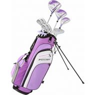 Precise M3 Women’s Right Handed Complete Golf Club Set Regular | Includes 12* Driver, 3 Wood, 21* Hybrid, 7-9 Cavity Back Irons, Pitching Wedge, Putter, Deluxe Stand Bag & 3 Headcovers | Purple Design