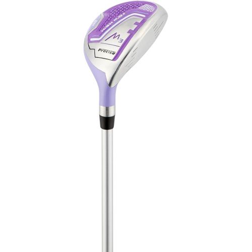  Precise M3 Women’s Right Handed Complete Golf Club Set Regular | Includes 12* Driver, 3 Wood, 21* Hybrid, 7-9 Cavity Back Irons, Pitching Wedge, Putter, Deluxe Stand Bag & 3 Headcovers | Purple Design