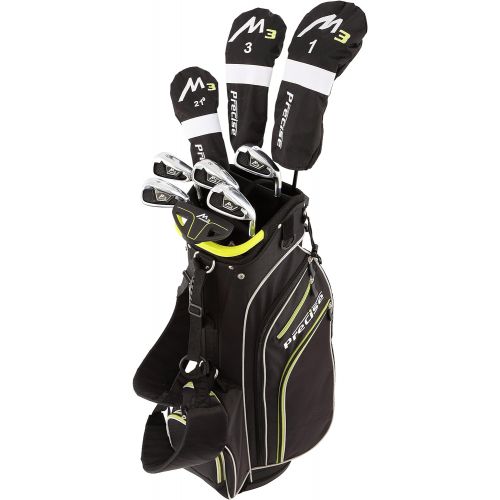  [아마존베스트]Precise M3 Mens Complete Golf Clubs Package Set Includes Driver, Fairway, Hybrid, 6-PW, Putter, Stand Bag, 3 H/Cs - Right Handed - Regular, Petite or Tall Size