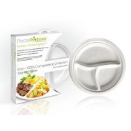 Precise Portions PP9-3SCP-25 Divided Disposable Plates, Dietitian Developed for Portion Control,...