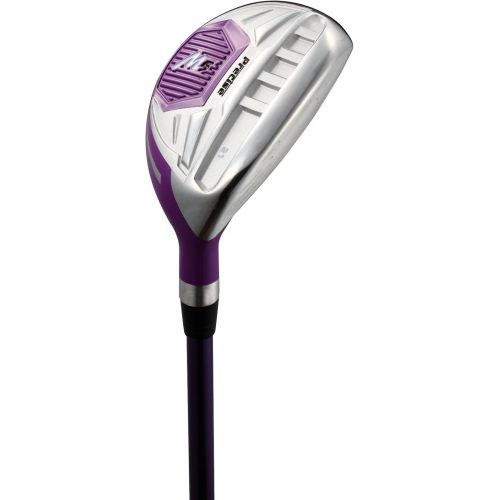  PreciseGolf Co. Precise M5 Ladies Womens Complete Right Handed Golf Clubs Set Includes Titanium Driver, S.S. Fairway, S.S. Hybrid, S.S. 5-PW Irons, Putter, Stand Bag, 3 H/Cs Purple