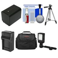 Precision Design Essentials Bundle for Sony Handycam HDR-CX455, CX675, PJ670, PJ810, AX33, AX53, AX100, AX700 Camcorders with Case + LED Light + NP-FV70 Battery & Charger + Tripod Kit